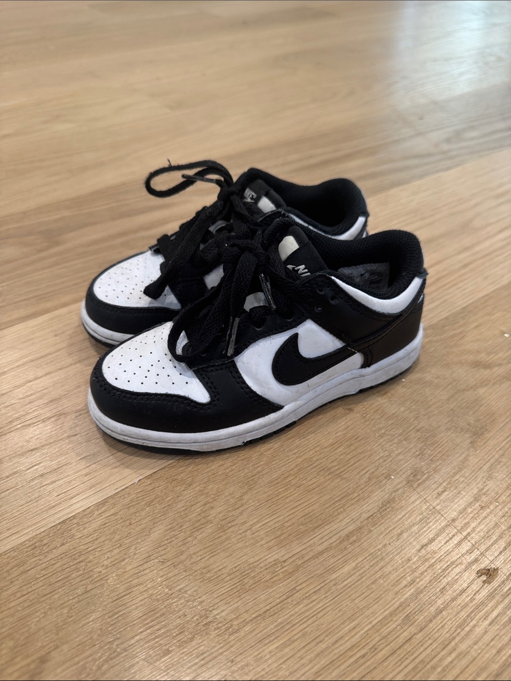 Nike Kids Black and White Low-Top Sneakers